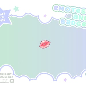 Twitch Emotes and Badges Kiss