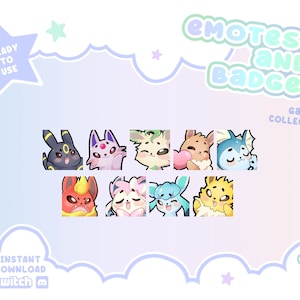 Twitch Emotes and Badges Eeveelutions