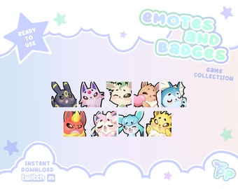 Twitch Emotes and Badges Eeveelutions