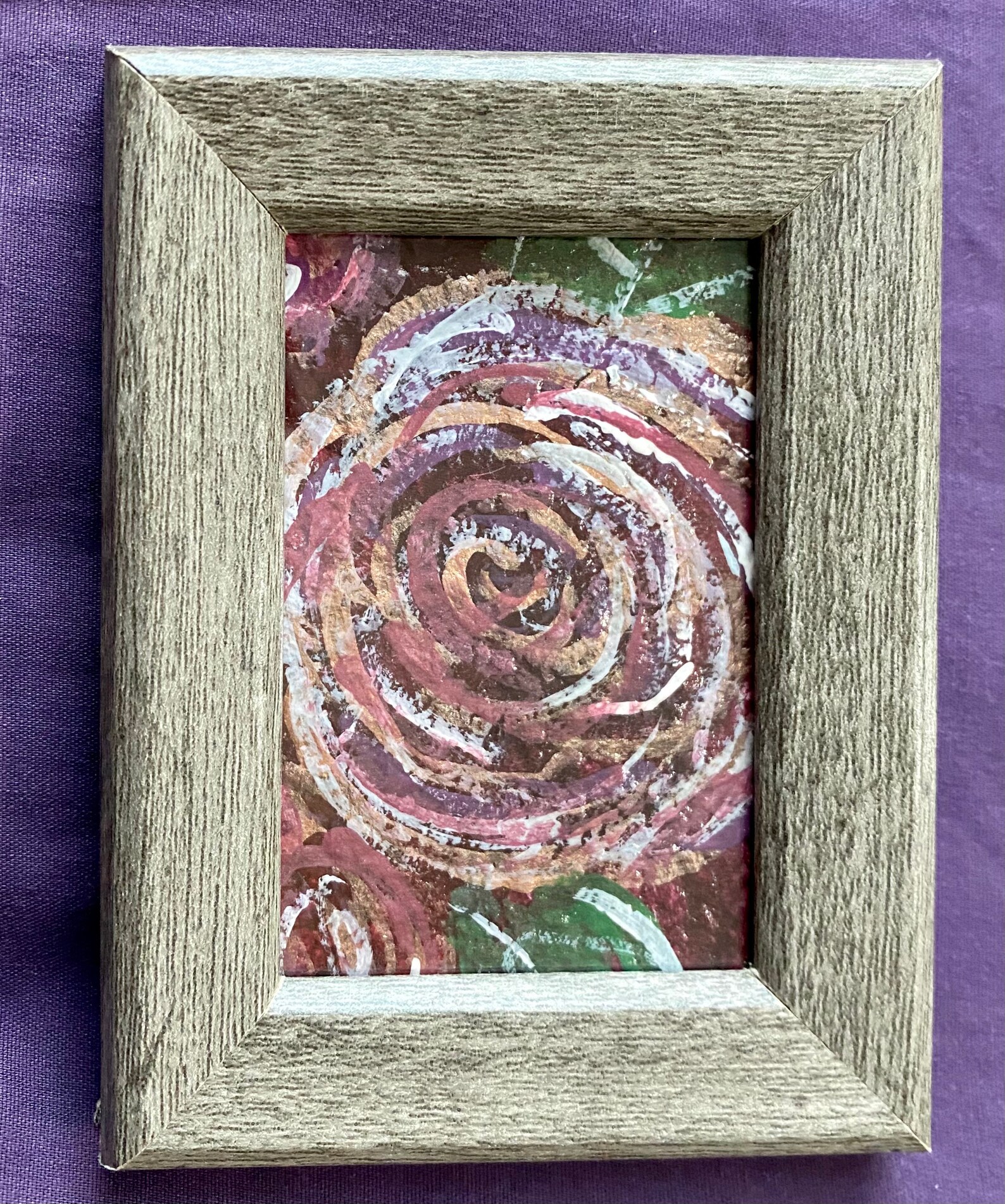 Mini Framed Art Acrylic Roses Etsy