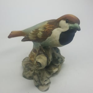 Vintage Capodimonte Sparrow Figurine Bisque