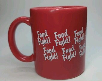 Made in USA Eagle Head TM Red Coffee Mug Cup Food Fight