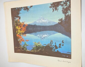 Mount Hood Oregon COLOR Print by Standard Oil