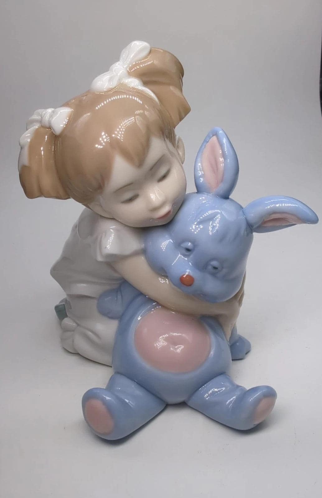 Vintage Nao Lladro Figurine: Girl With Blue Bunny #1263 - Etsy