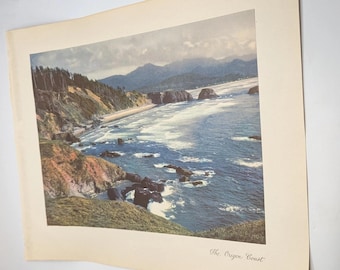 The Oregon Coast COLOR Print by Standard Oil