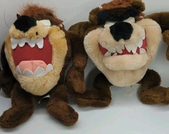 Vintage 90s Stuffed Tazmanian Devil Lot Of 2 Plush