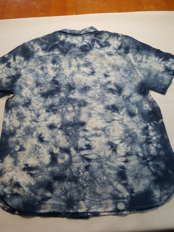 Madewell Blue Tie-Dye Button-Up Shirt Mens Medium - image 4