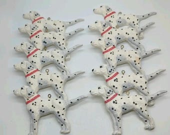 Lot Of 10 Vintage Kurt Adler Dalmatian Dandy Dogs Christmas Ornaments