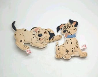 Vintage Disney 101 Dalmatians Christmas Cloth Fabric Ornaments