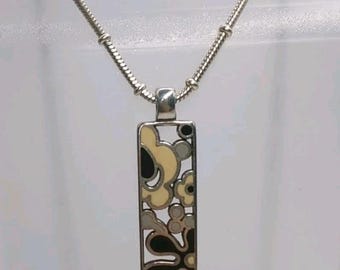 BRIGHTON SPRING HILL Enamel Reversible Flower Pendant Necklace