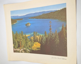 Lake Tahoe Nevada California COLOR Print by Standard Oil