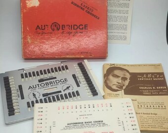 Vintage Autobridge Play-Yourself Bridge Game Course by Charles H. Goren
