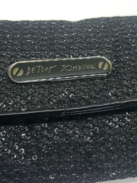 Betsey Johnson Clutch Black with Removable Chain S