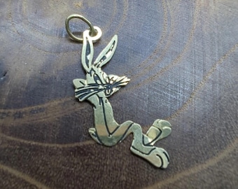 Vintage 14K Bugs Bunny Warner Bros Yellow Gold '93 Charm Looney Toons