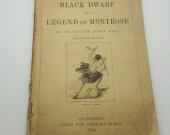 Waverley Softcover 1867 Black Dwarf Legend of Montrose Book By Sir Walter Scott