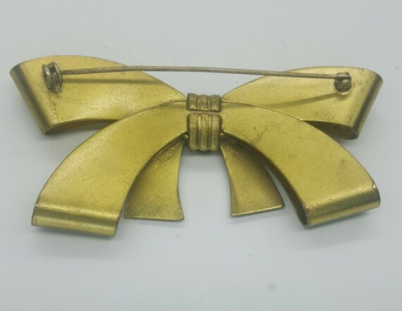 Vintage Brass Military(?) Bow with Eagle Emblem B… - image 3