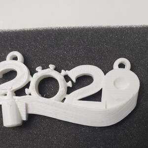 Ornamento di Natale 2020, Covid 19 Ornament ,Toilet Paper Ornament 3D Stampato