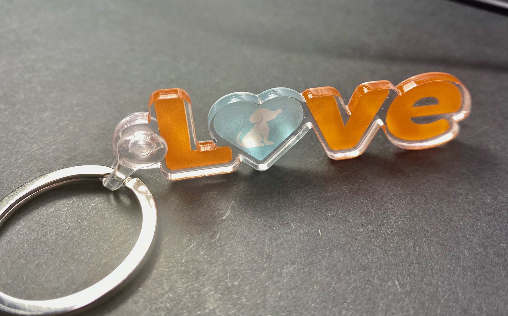 Love keychain | Etsy