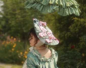 Handmade Fascinator 18th century costume reenactment Marie Antoinette Style, Rococo style