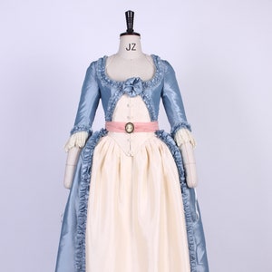 Gewaad a la anglaise jurkjurk 18e-eeuwse katoenen damesjurk, historisch dameskostuum, rococo-stijl Marie Antoinette