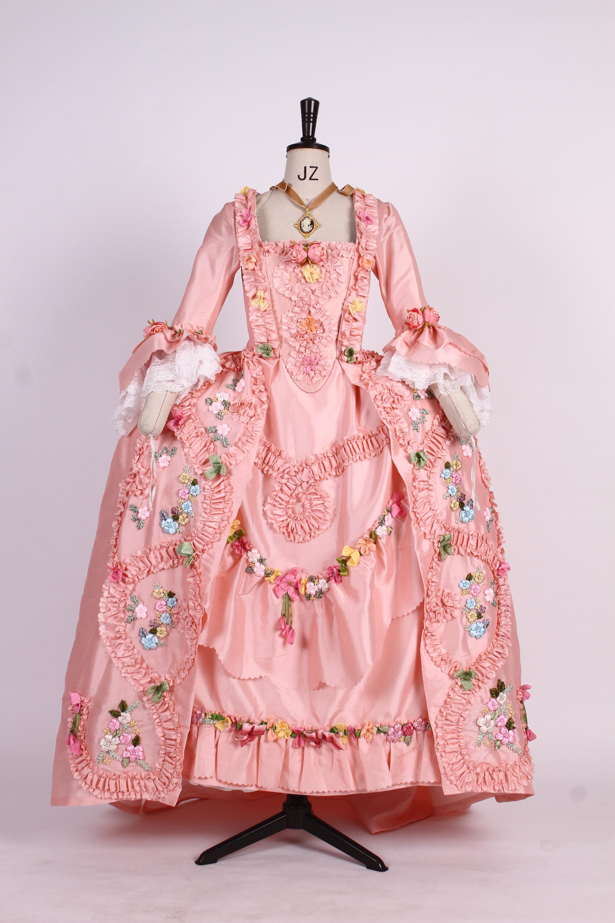 ローブ・ア・ラ・フランセーズ 18世紀の衣装再現 マリー