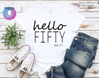 Download Hello 50 Svg Etsy
