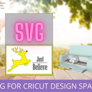 Carte de renne SVG | Fichier de découpe numérique -SVG UNIQUEMENT | Créez votre propre carte avec Cricut | Pas pour la joie| Aucun élément physique