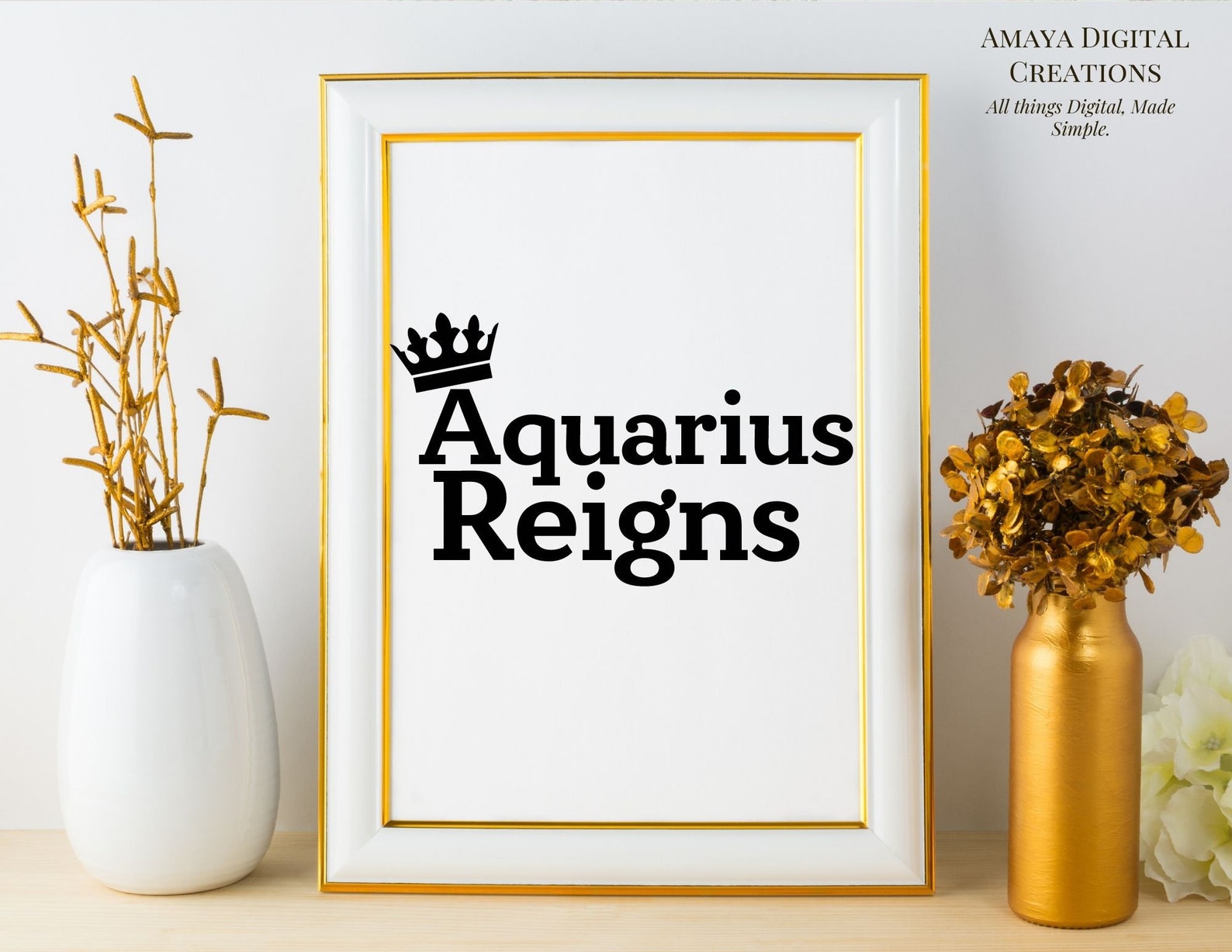Download Aquarius Reigns SvgBirthday Girl Svg Happy Birthday Svg | Etsy
