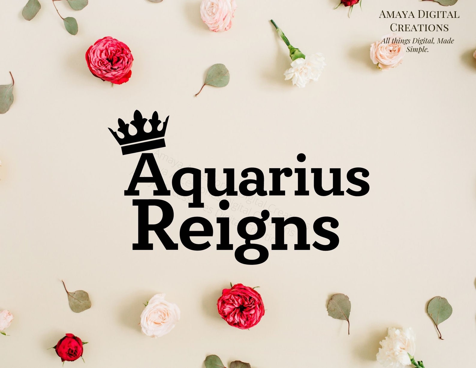 Download Aquarius Reigns SvgBirthday Girl Svg Happy Birthday Svg | Etsy