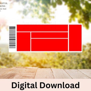 May include: A red ticket template with a barcode and the text "Amaya Digital Creations" and "All things Digital, Made Simple."