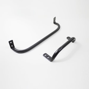 Set Of 2, Black Matt Towel Holder, Bathroom Towel Bar, Hand Forged Towel Hanger For Kitchen Or Bathroom