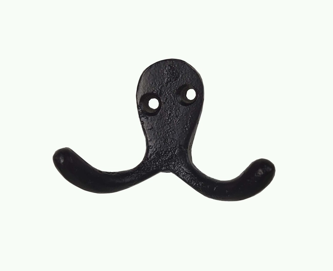 Pack of 5 / 10 / 15 / 20 Cast Iron Double Hook Cast Iron Etsy