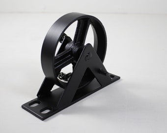 4個セット：5インチ ブラック鋳鉄製工業用キャスター（ロック付き