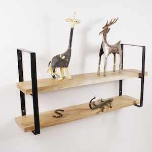 Set van 2, drievoudige plankbeugel, moderne plankbeugel, inclusief hardware