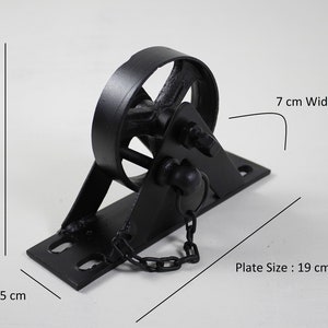 5インチ鋳鉄製ブラックの頑丈なビンテージスタイルキャスター、ロック、ブレーキ機能付き、DIYプロジェクト、トロリー、カート、テーブル、ベンチ用