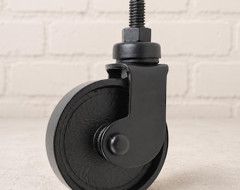 Industrial Cast Iron Swivel Caster Wheel: Heavy Duty 400lb Capacity