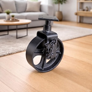 7 "Schwarze Lenkrolle: Hochleistungs-Rad im antiken Stil für DIY-Projekte