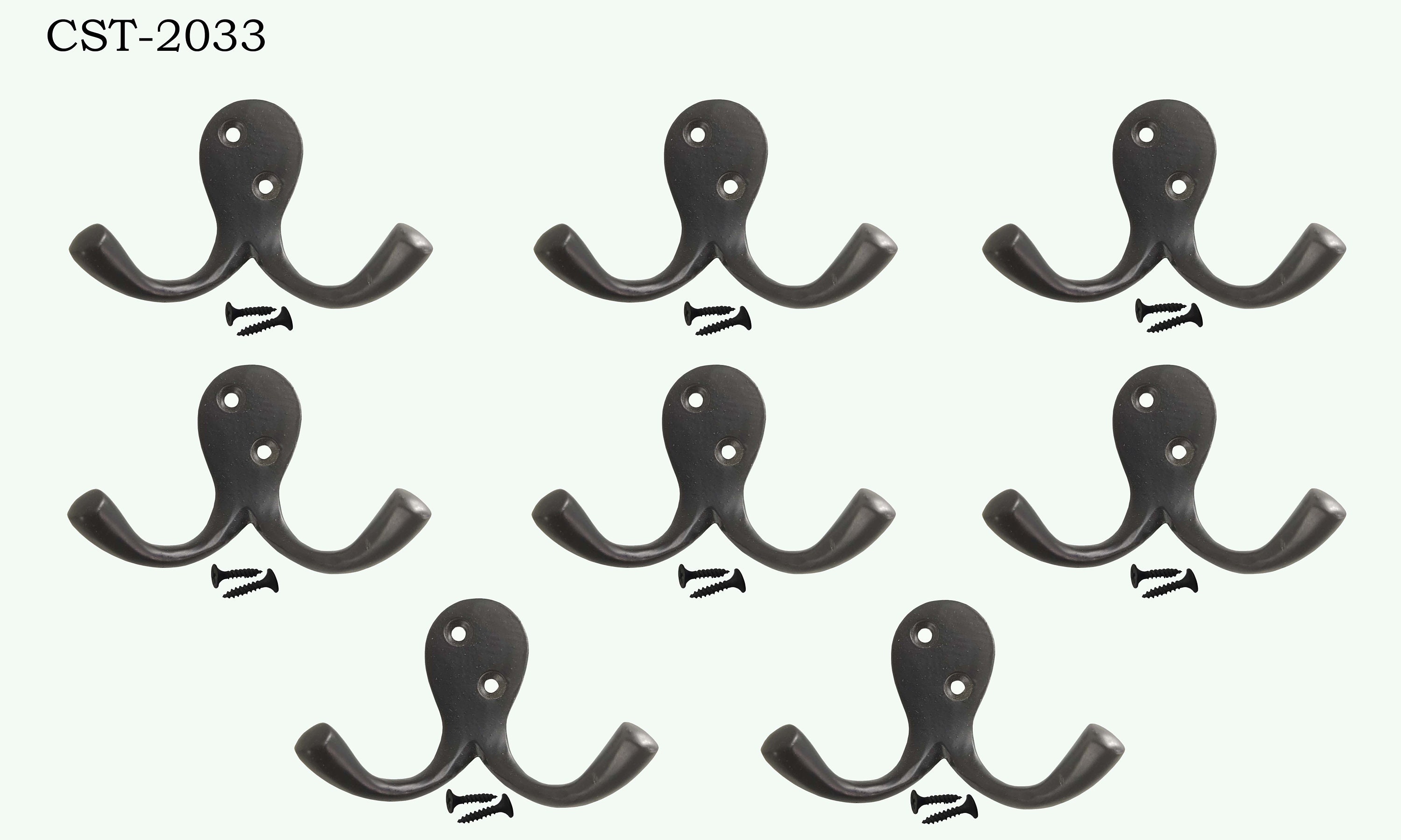 Set of 8 Cast Iron Coat Hooks / Wall Mounted Rustic Farmhouse Etsy