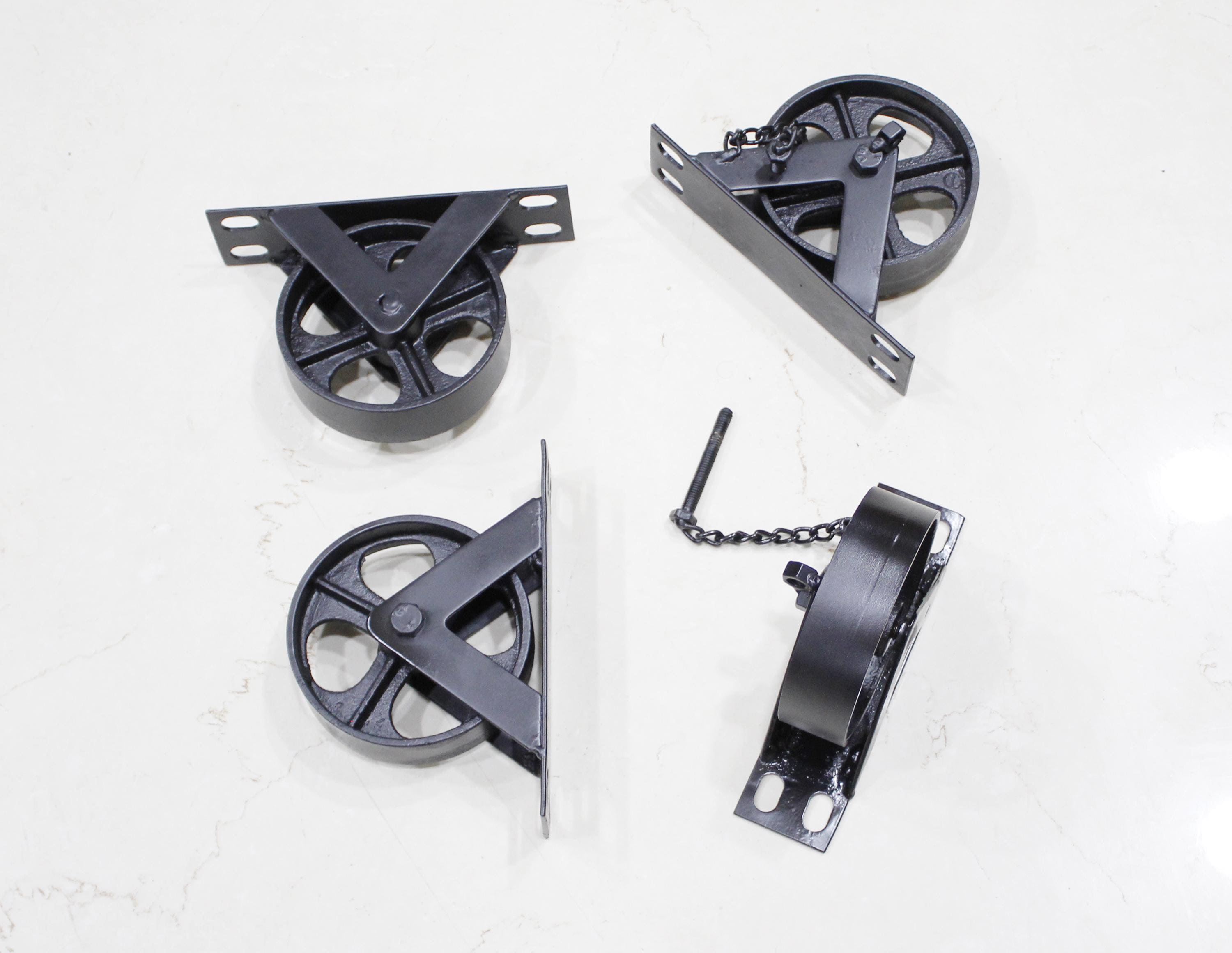 ロック付き5インチ工業用黒色鋳鉄製キャスター4個セット - Etsy 日本 ロック付き5インチ工業用黒色鋳鉄製キャスター4個セット - Etsy 日本