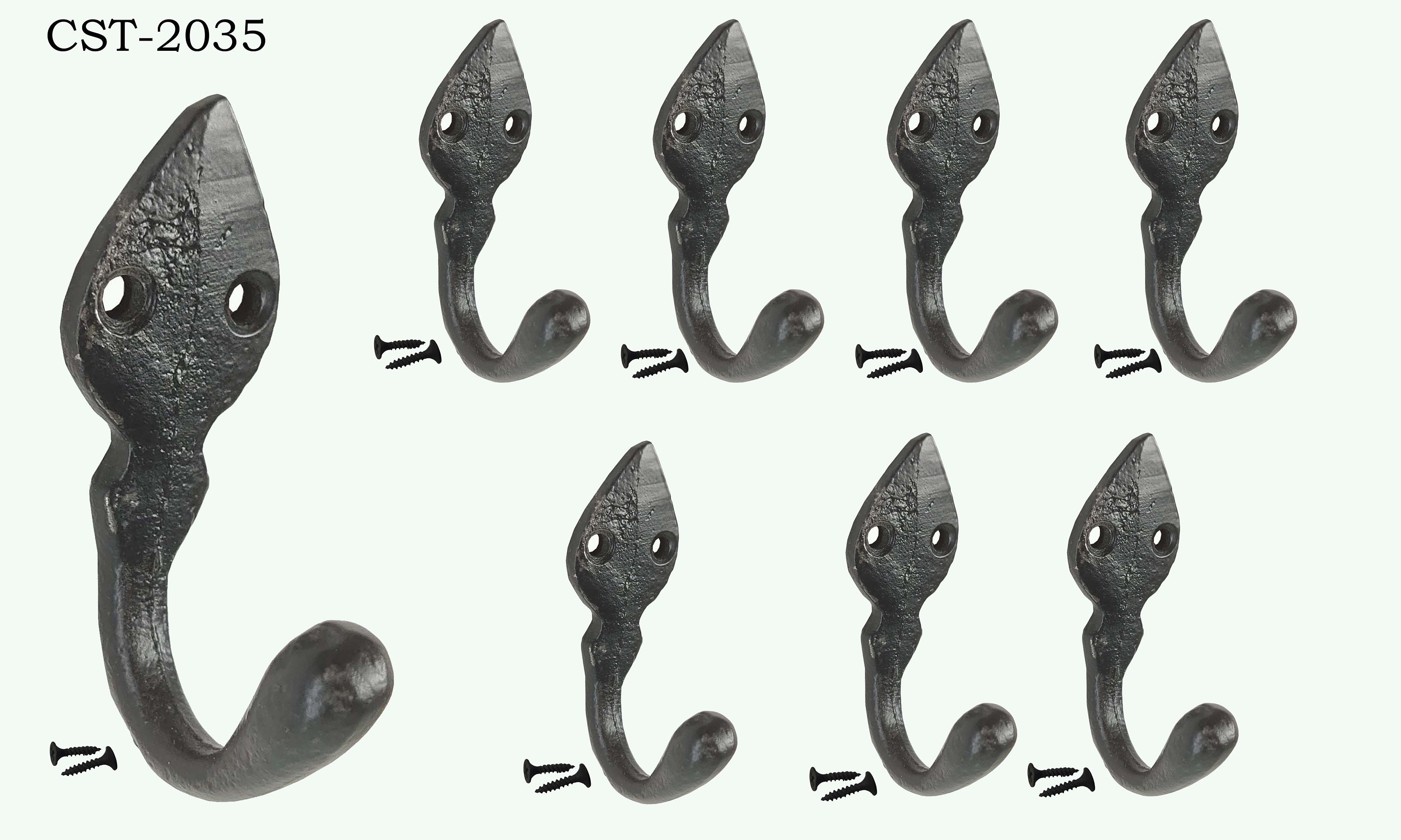 Set of 8 Cast Iron Coat Hooks / Wall Mounted Rustic Farmhouse Etsy