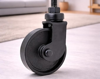 Set of 4: 2.5 Inche Cast Iron Swivel Casters - Heavy Duty Industrial Wheels