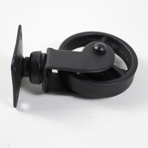 Set van 4 (gratis verzending) 4" draaibare zwarte kleine vintage stijl ijzeren duurzame spinnerbanden voor trolleys, karren, tafel, bank, bord, bureau.
