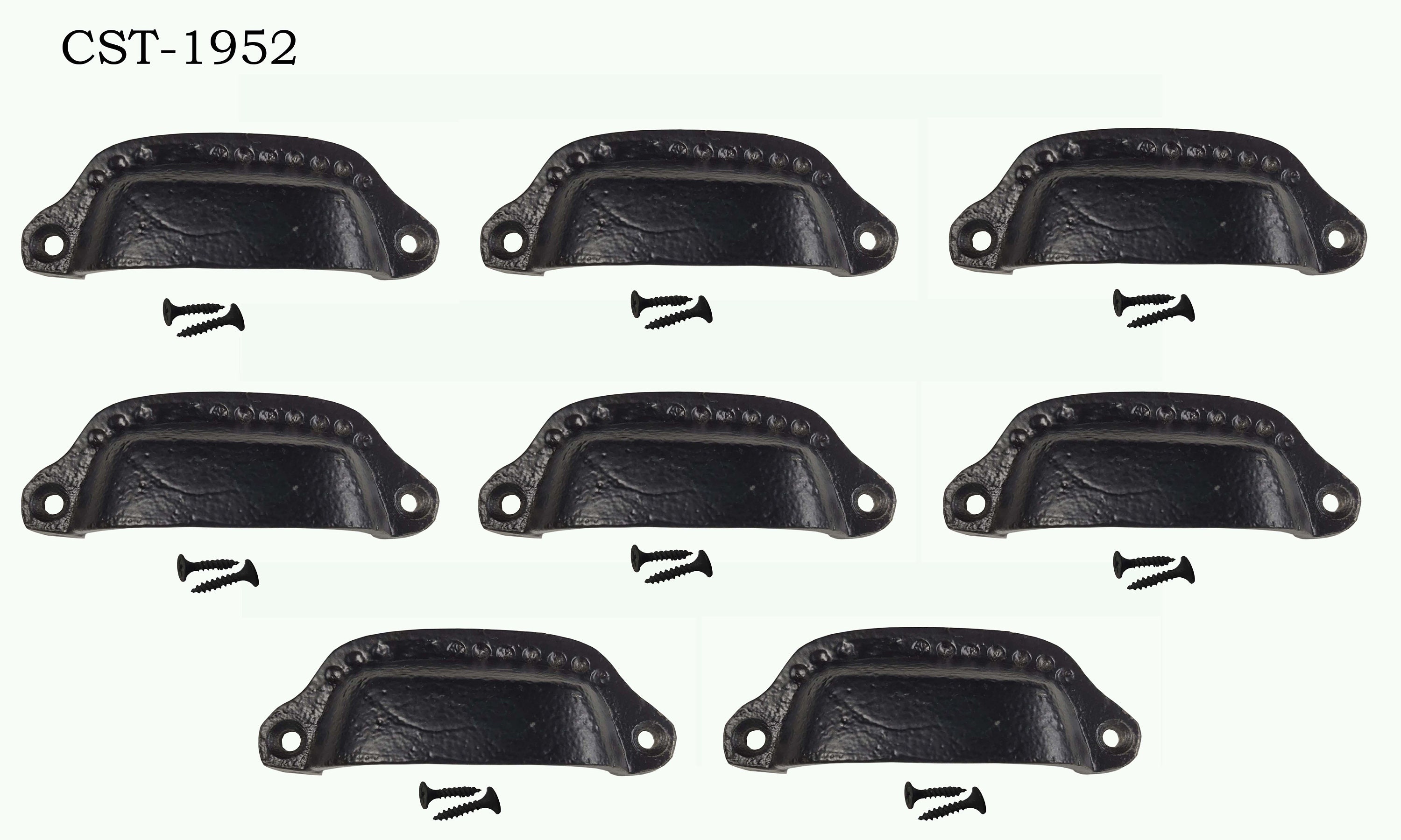 Set of 8 Cast Iron Drawer Pulls / Drawer Handle / Cabinet Cup Etsy