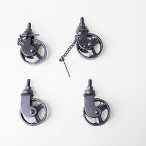 4 個セット (送料無料) 4 インチ ステム スイベル ヘビーデューティー 工業用固定キャスター ホイール、トロリー、カート、テーブル用 (ブレーキ付き 2 個、ブレーキなし 2 個)