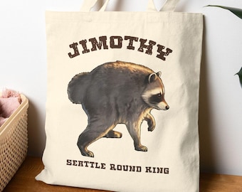 Raccoon Bag - Jimothy Tote Bag - Seattle Raccoon - Jimothy Bag - Raccoon Tote Bag - Trash Panda - Seattle Jimothy - Jimothy Tote, Round King