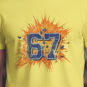Six Seven T Shirt - 67 T Shirt - Six Seven Shirt - 67 Tshirt - Six Seven Tshirt - Retro Jersey - 67 Meme Shirt - Number Tshirt - 67 Shirt image 1