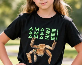 Camiseta infantil Amaze Amaze Amaze - Camiseta Rock Alien Hail Mary - Regalo de ciencia ficción para niños - Divertida camiseta de alienígena para niños pequeños - Regalo de película para niños