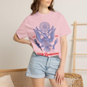 250th Anniversary Tshirt - 1776 2026 Shirt - Retro 4th of July Shirt - Bald Eagle Shirt - American Eagle Shirt - 250th Anniversary USA Shirt image 12