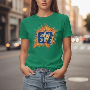 Six Seven T Shirt - 67 T Shirt - Six Seven Shirt - 67 Tshirt - Six Seven Tshirt - Retro Jersey - 67 Meme Shirt - Number Tshirt - 67 Shirt image 6
