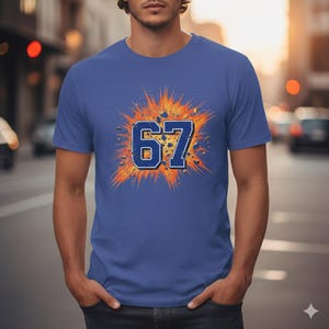 Six Seven T Shirt - 67 T Shirt - Six Seven Shirt - 67 Tshirt - Six Seven Tshirt - Retro Jersey - 67 Meme Shirt - Number Tshirt - 67 Shirt image 7